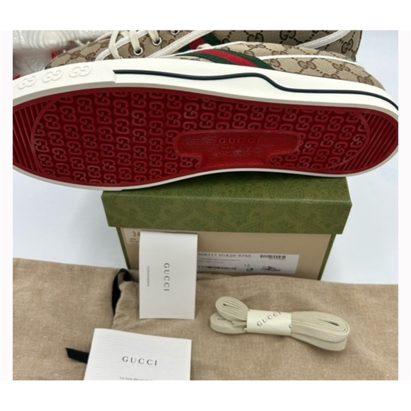 Gucci tennis 1977 low top sneakers size 12 fits 12.5 made in Italy - Picture 6 of 7